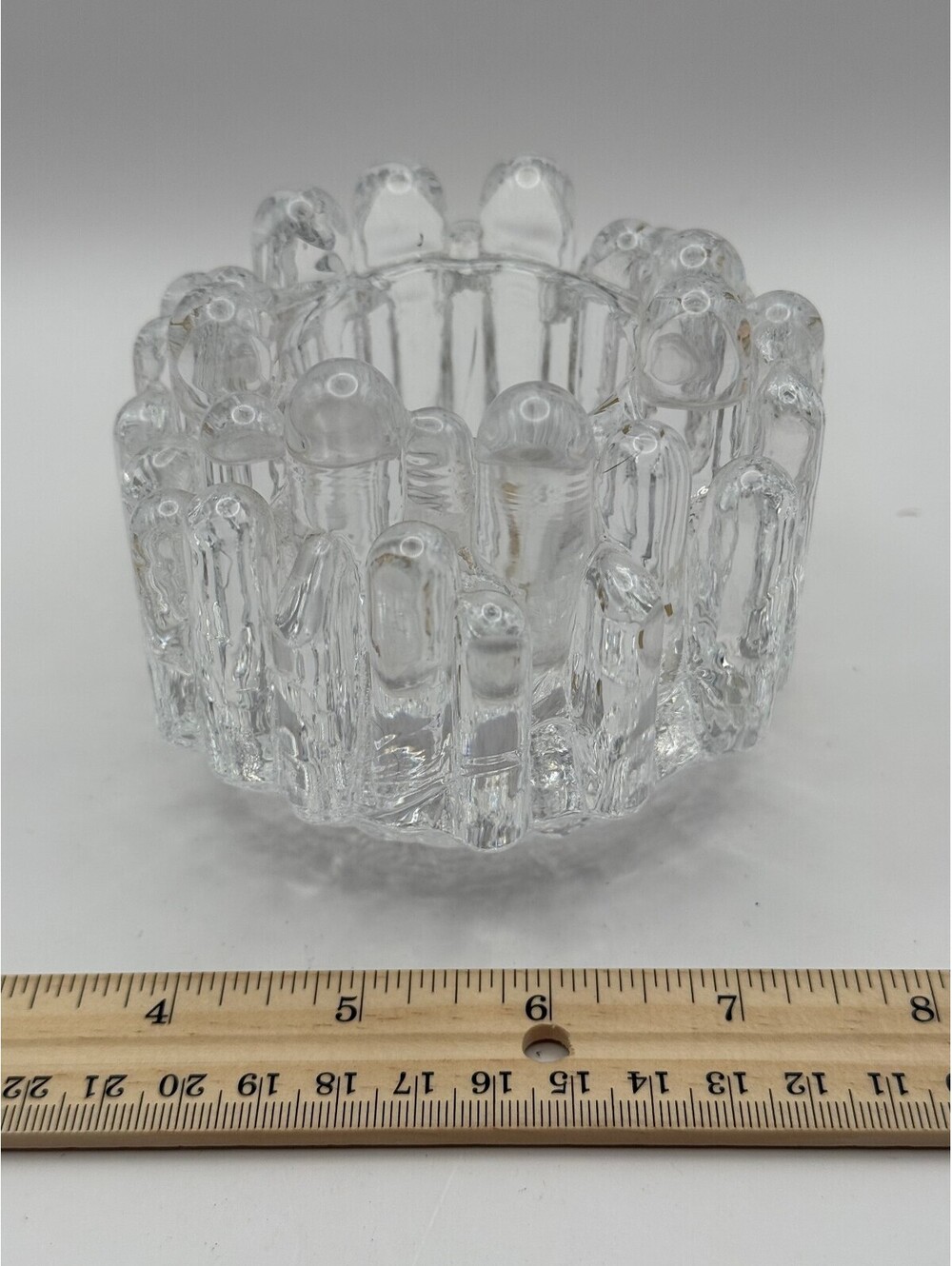 Kosta Sweden Art Glass Candle Holder Votive Scandinavian Handmade Crystal